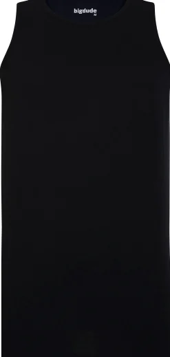 Clearance Bigdude 3 Pack Plain Vests Black Tank Tops