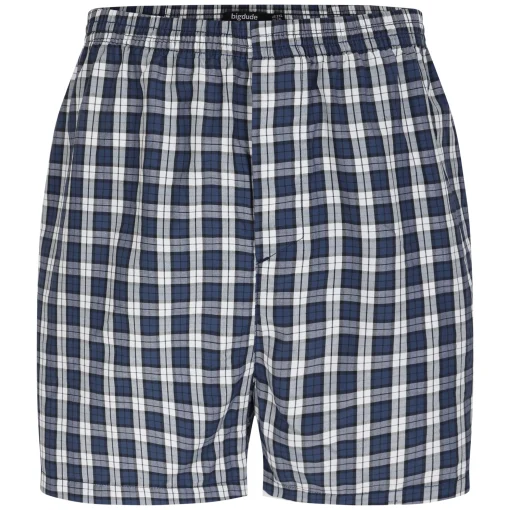 Online Bigdude 3 Pack Woven Boxer Shorts Navy Underwear