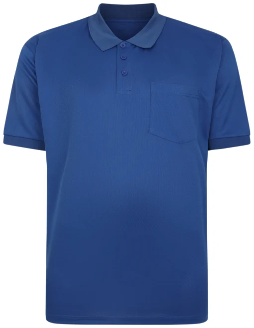 Online Bigdude Active Polo Shirt Deep Blue Polo Shirts