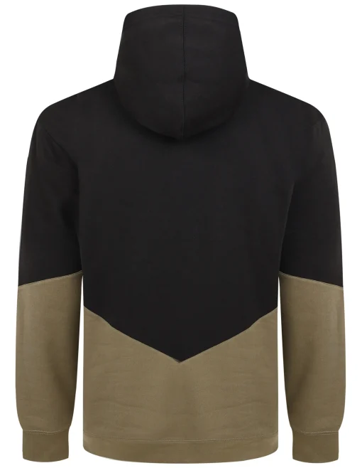 Sale Bigdude Block Panel Hoody Black/Khaki Hoodies