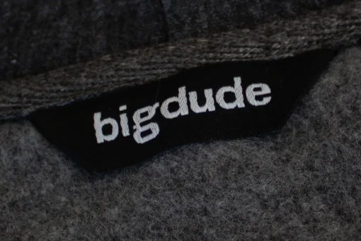 Outlet Bigdude Brushed Fleece Cardigan Charcoal Sweatshirts & Cardigans