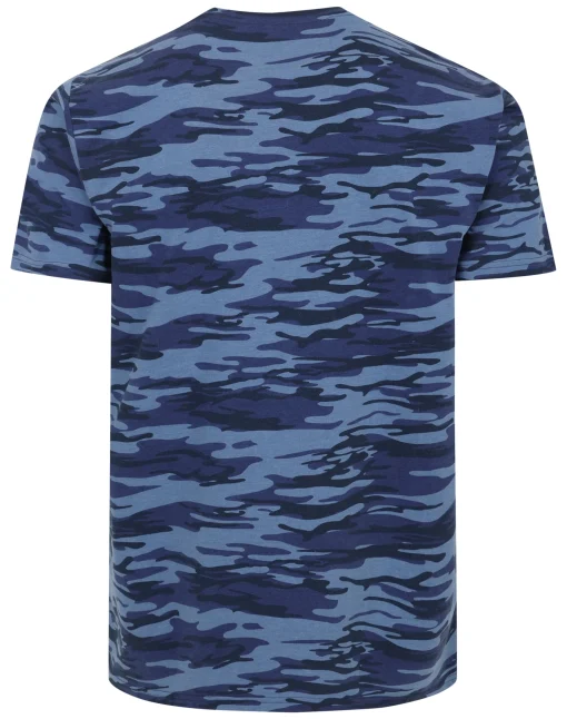 Sale Bigdude Camo T-Shirt Navy Tall T-shirts