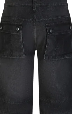 Online Bigdude Cargo Denim Shorts Black Shorts