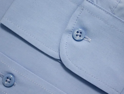 Discount Bigdude Classic Long Sleeve Poplin Shirt Light Blue Dress Shirts