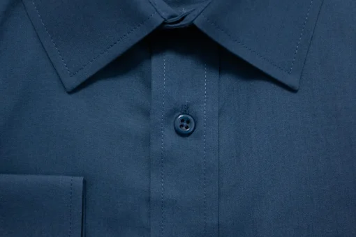 Online Bigdude Classic Long Sleeve Poplin Shirt Petrol Dress Shirts