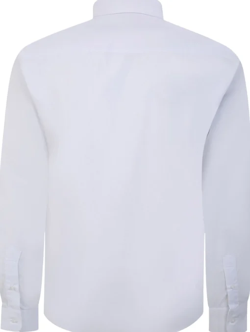 Best Bigdude Classic Long Sleeve Poplin Shirt White Dress Shirts