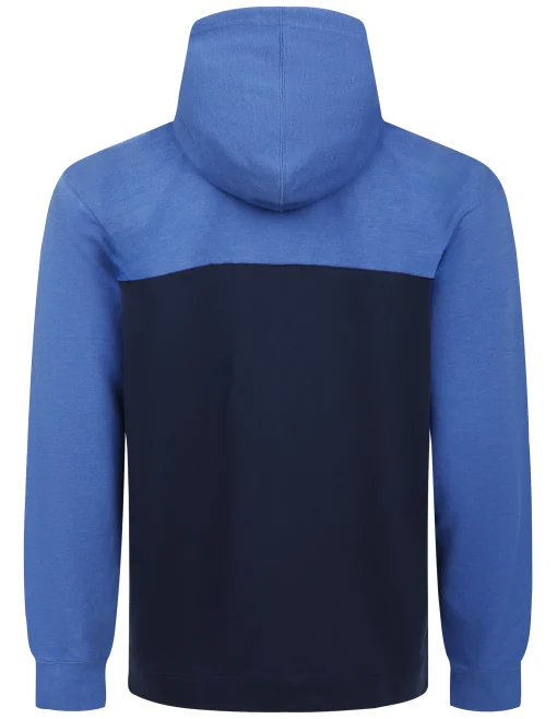 Best Bigdude Color Block Zipped Hoody Navy/Royal Blue Tall Hoodies