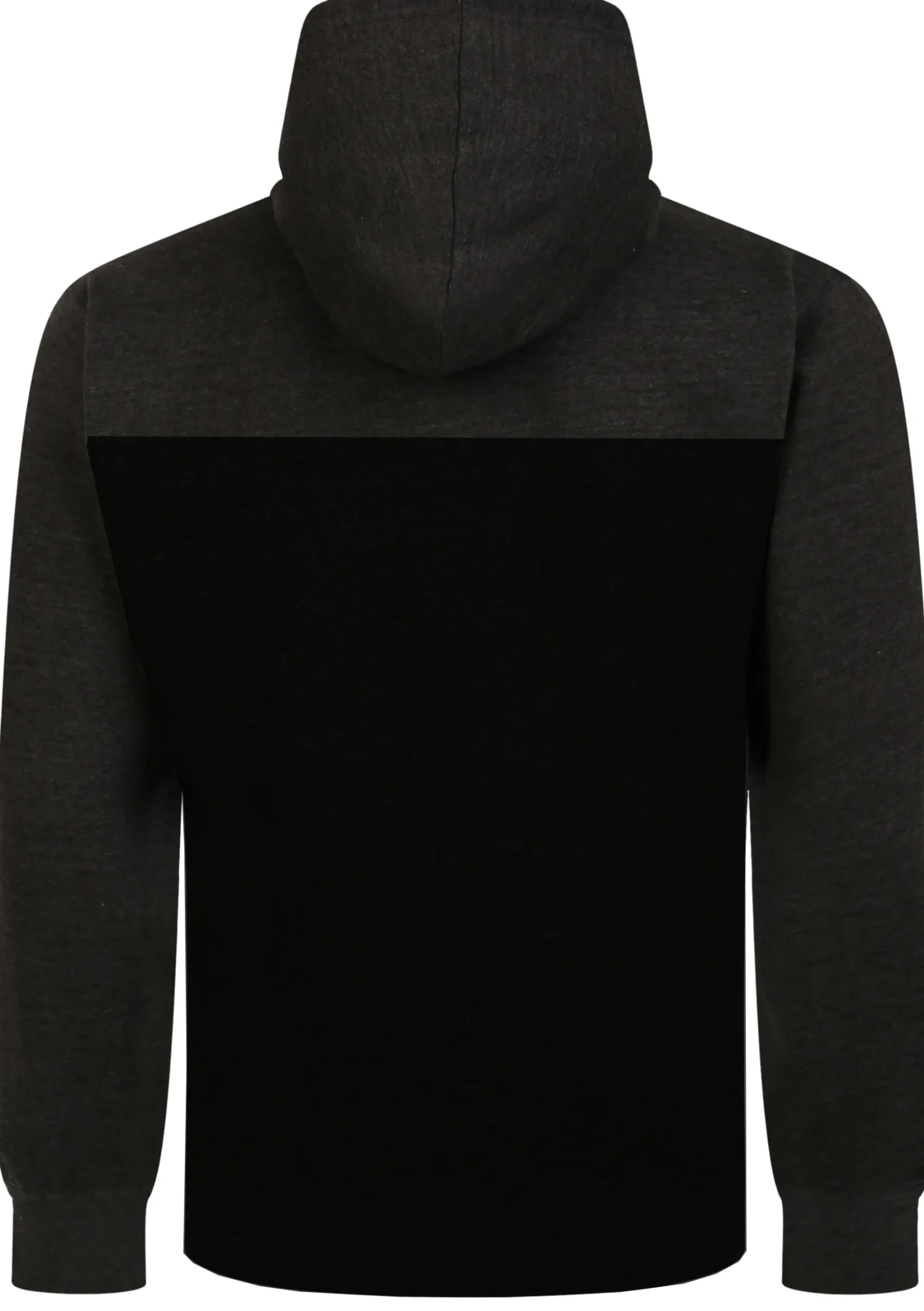New Bigdude Color Block Zipped Hoody Black/Charcoal Tall Hoodies