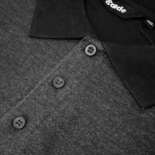 Best Bigdude Colour Block Polo Shirt Black Polo Shirts