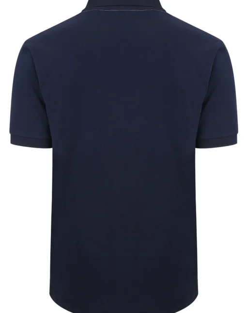 Fashion Bigdude Colour Block Polo Shirt Navy Polo Shirts