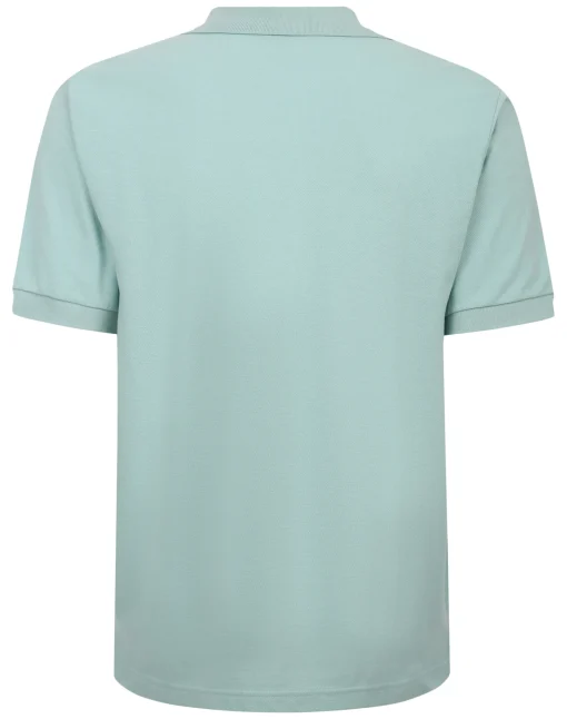 Clearance Bigdude Contrast Placket Polo Shirt Turquoise Tall Polo Shirts