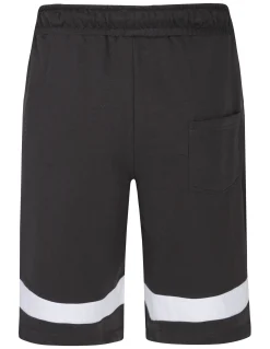 Outlet Bigdude Contrast Stripe Loopback Shorts Charcoal Shorts
