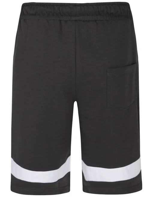 Outlet Bigdude Contrast Stripe Loopback Shorts Charcoal Shorts