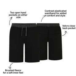 Outlet Bigdude Contrast Sweat Shorts Black Shorts