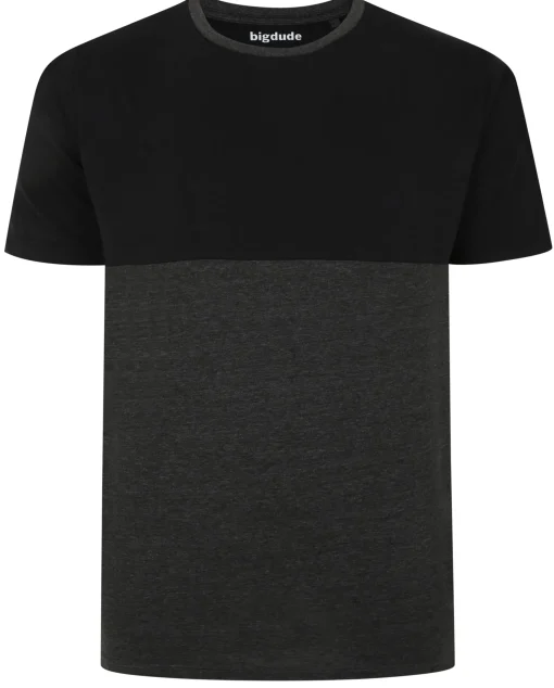 Clearance Bigdude Cut & Sew Pyjama Set Charcoal/Black Pajama Sets|Pajamas