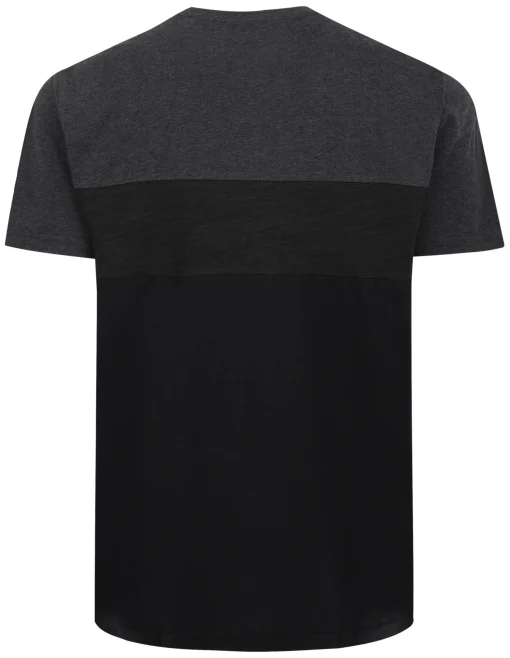 Sale Bigdude Cut & Sew Space Dye T-Shirt Charcoal T-shirts