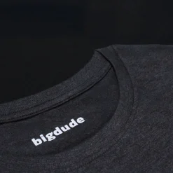 Sale Bigdude Cut & Sew Space Dye T-Shirt Charcoal T-shirts