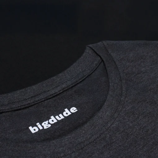 Sale Bigdude Cut & Sew Space Dye T-Shirt Charcoal T-shirts