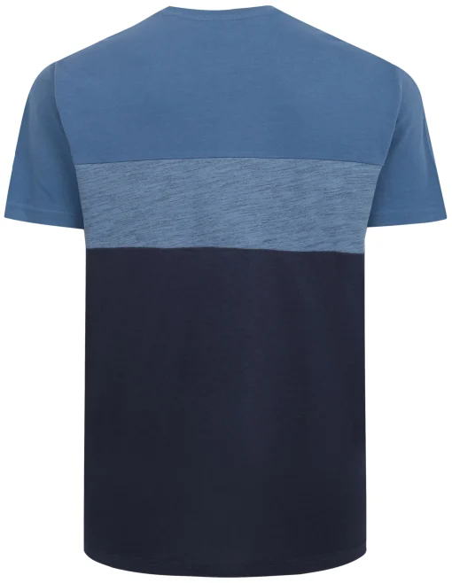 Outlet Bigdude Cut & Sew Space Dye T-Shirt Navy T-shirts