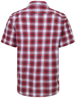 Hot Bigdude Cutaway Collar Checked Shirt Red/Royal Blue Tall Casual Shirts
