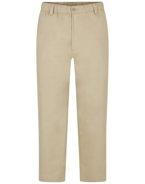Best Bigdude Elasticated Waist Every Day Trousers Sand Casual Pants