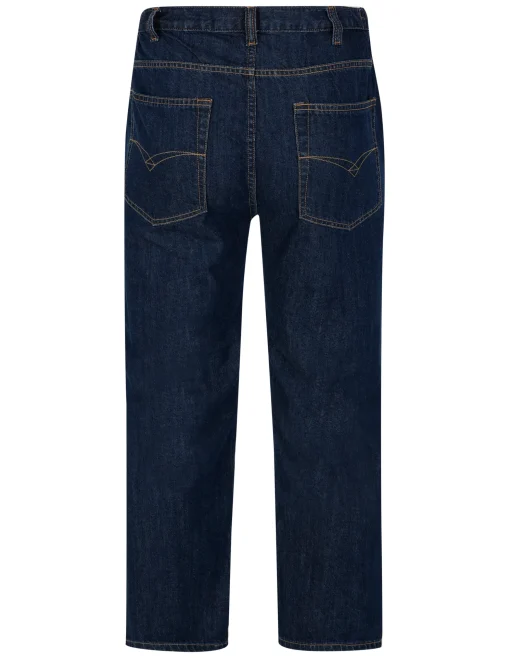 Online Bigdude Elasticated Waist Jeans Dark Wash Jeans