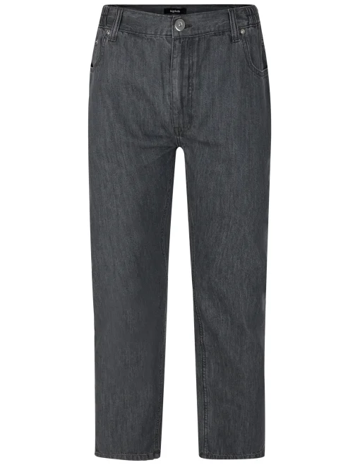 New Bigdude Elasticated Waist Jeans Grey Wash Tall Jeans