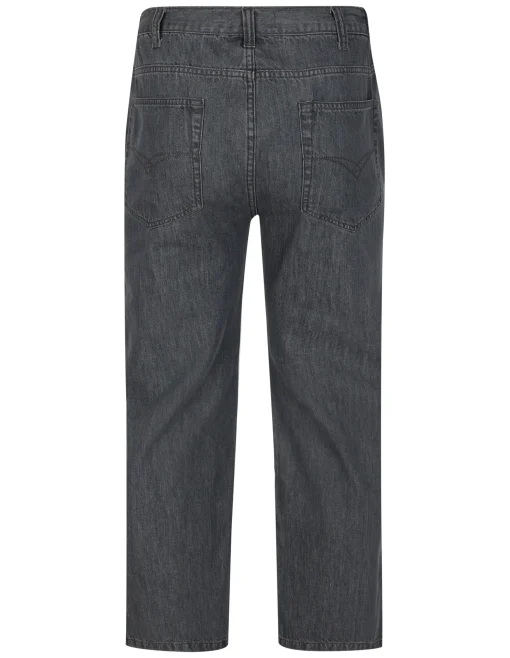 New Bigdude Elasticated Waist Jeans Grey Wash Tall Jeans