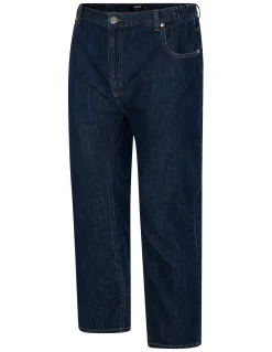 Discount Bigdude Elasticated Waist Jeans Dark Wash Tall Jeans