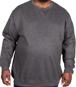 Outlet Bigdude Essentials Jumper Charcoal Tall Sweatshirts