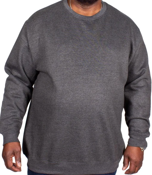 Outlet Bigdude Essentials Jumper Charcoal Tall Sweatshirts