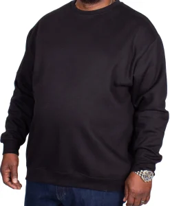 Discount Bigdude Essentials Jumper Black Sweatshirts & Cardigans