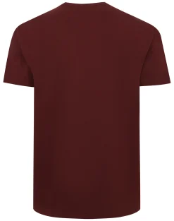 Best Bigdude Food Print T-Shirt Burgundy Tall T-shirts