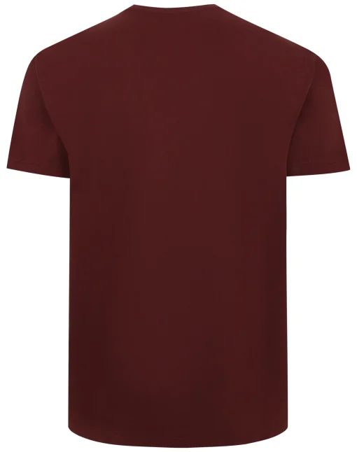 Best Bigdude Food Print T-Shirt Burgundy Tall T-shirts