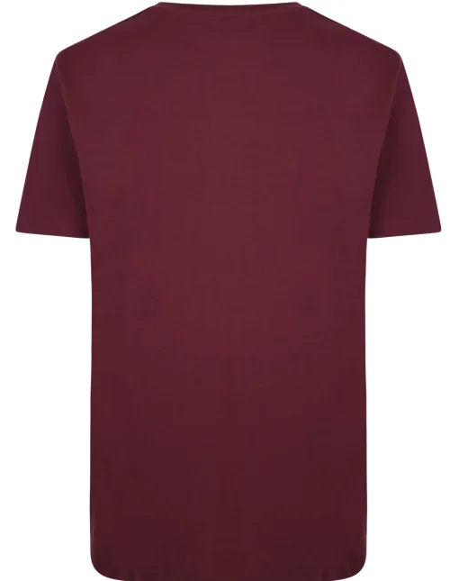 Online Bigdude Heavy Weight Plain T-Shirt Burgundy T-shirts