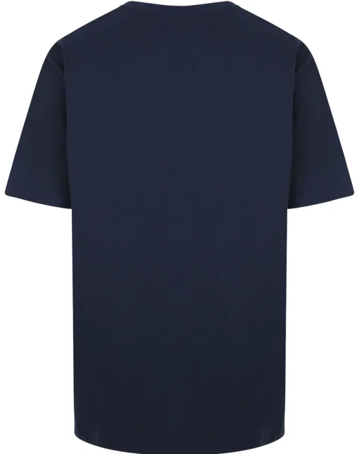 Outlet Bigdude Heavy Weight Plain T-Shirt Navy T-shirts