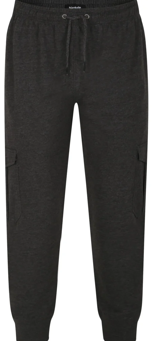 Sale Bigdude Lightweight Cargo Joggers Charcoal Sweatpants