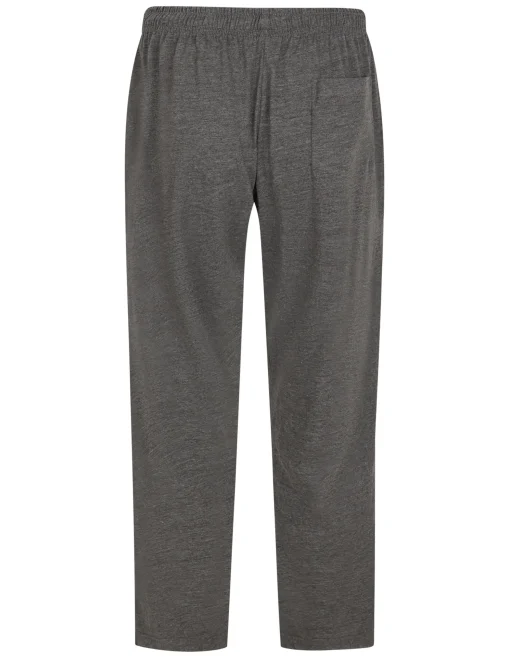 New Bigdude Lightweight Jersey Open Hem Joggers Charcoal Marl Sweatpants