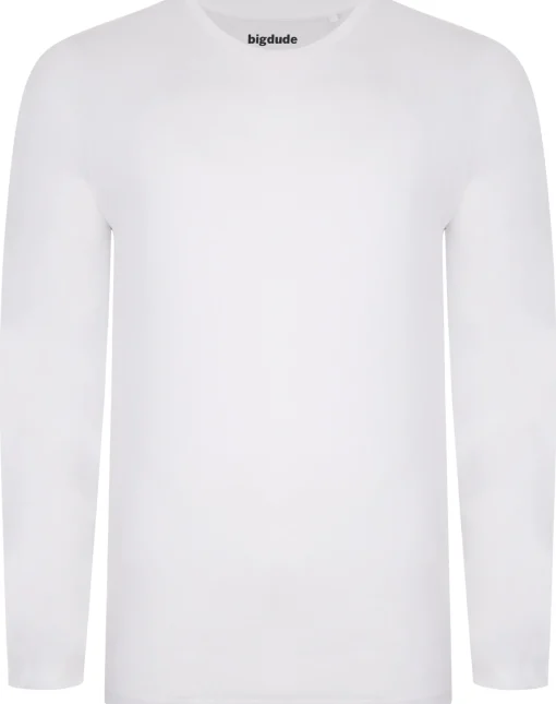 Sale Bigdude Long Sleeve T-Shirt White T-shirts