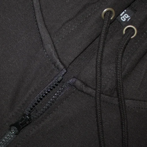 Fashion Bigdude Loop Back Sleeveless Hoody Black Hoodies