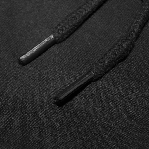 Fashion Bigdude Loop Back Sleeveless Hoody Black Hoodies