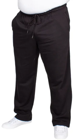 Clearance Bigdude Open Hem Joggers Black Sweatpants