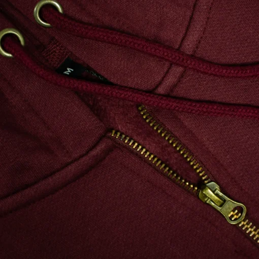 Fashion Bigdude Original Full Zip Hoody Burgundy Tall Hoodies