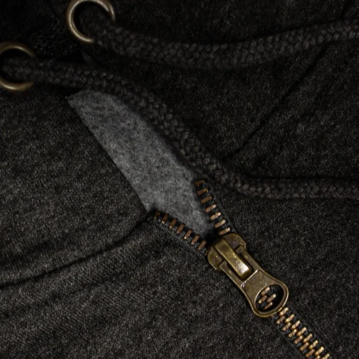 Fashion Bigdude Original Full Zip Hoody Charcoal Tall Hoodies