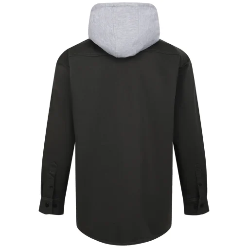 Hot Bigdude Overshirt With Hood Charcoal Casual Shirts