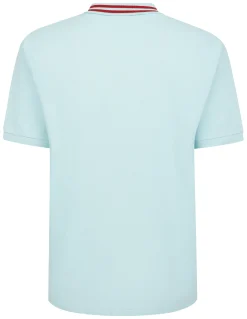 Best Bigdude Pique Polo With Chunky Tipping Turquoise Polo Shirts