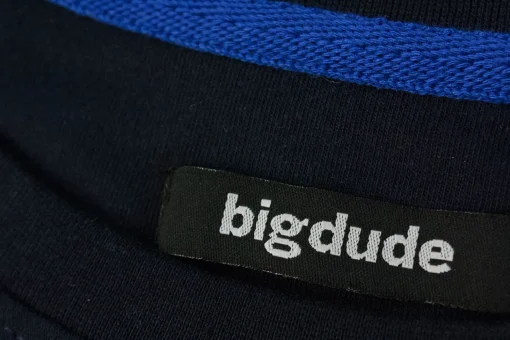 Sale Bigdude Plain Crew Neck T-Shirt Navy Tall T-shirts