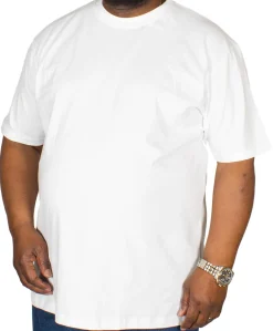 Hot Bigdude Plain Crew Neck T-Shirt White Pants|Cardigans