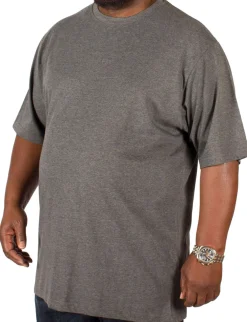 Hot Bigdude Plain Crew Neck T-Shirt Charcoal Pants|Cardigans