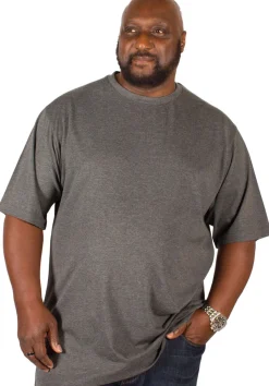 Hot Bigdude Plain Crew Neck T-Shirt Charcoal Pants|Cardigans